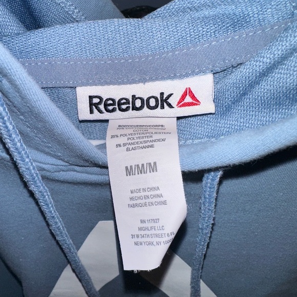 Light Blue Reebok Hoodie - Picture 2 of 2